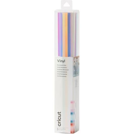 Cricut : 3 films vinyle holographique Opale rose bleu
