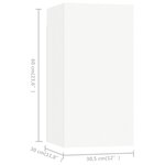 vidaXL Ensemble de meuble TV 9 Pièces Blanc Aggloméré