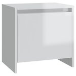 vidaXL Tables de chevet 2 Pièces Blanc brillant 45x34x44 5 cm Aggloméré