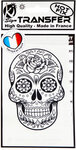 Transfert thermocollant Tête de mort 9 x 14 5 cm