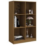 vidaXL Bibliothèque Marron miel 70x33x110 cm Bois de pin massif
