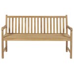 vidaXL Banc de jardin avec coussin crème 150 cm Bois de teck massif