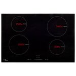 vidaXL Plaque de cuisson à induction 4 brûleurs Verre 77 cm 7000 W