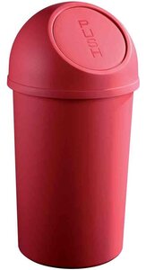Poubelle à clapet PP 45 litres Ronde Diam 40 cm H 70 cm Rouge HELIT