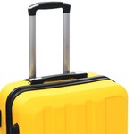 vidaXL Valise rigide 3 Pièces Jaune ABS