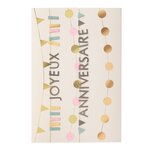 Carte anniversaire guirlande joyeux anniversaire - draeger paris