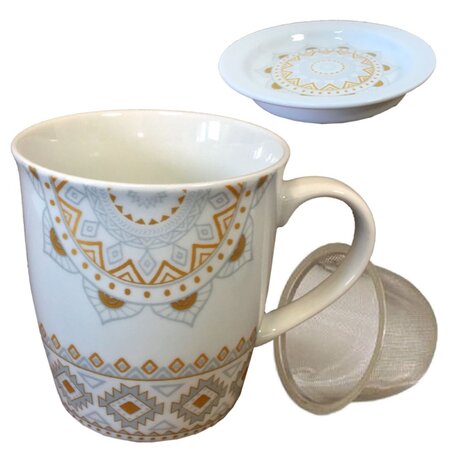 Mug avec infuseur formes géométriques