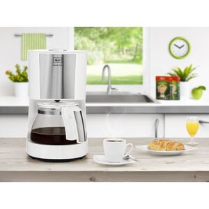 Melitta 1017-03  cafetière enjoy top glass blanc/acier brossé 1017-03
