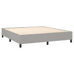 vidaXL Lit à sommier tapissier avec matelas Gris clair 180x200cm Tissu