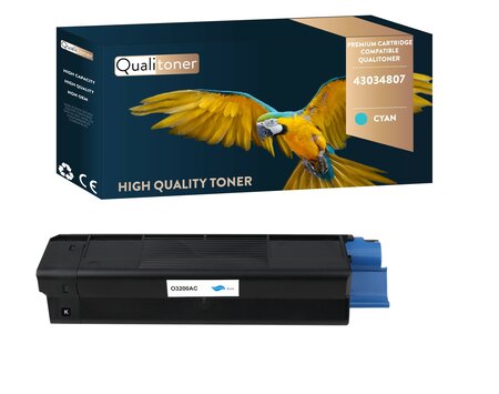 Qualitoner x1 toner 43034807 cyan compatible pour oki