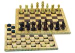 Jeux de dames et d'echecs en bois