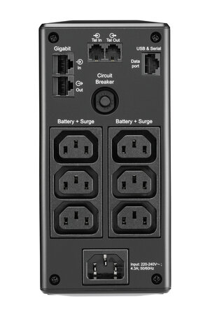 Apc br650mi alimentation d'énergie non interruptible interactivité de ligne 0 65 kva 390 w 6 sortie(s) ca