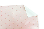 Lot de 50 Papier cadeau petits coeurs rose 2 x 0 70m
