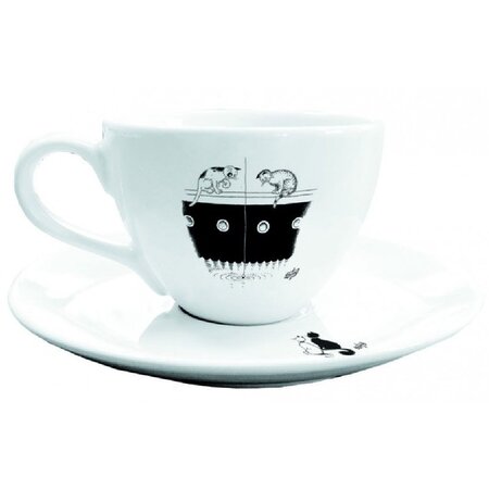 Tasse et sous tasse chats pêche par dubout