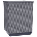 vidaXL Jardinières 4 Pièces gris foncé 30x30x37 cm polypropylène