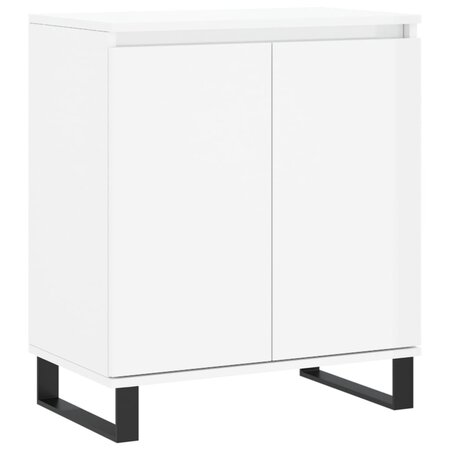 vidaXL Buffet Blanc brillant 60x35x70 cm Bois d'ingénierie