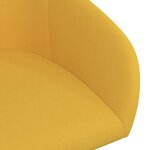 vidaXL Chaises pivotantes à manger lot de 2 jaune velours