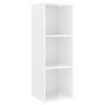 vidaXL Ensemble de meuble TV 3 Pièces Blanc brillant Aggloméré