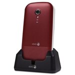 Doro 2404 rouge - téléphone senior à clapet