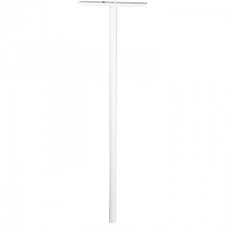 Pied aluminium blanc - Ø 45 mm - 1 10 m - Pour boîte aux lettres - Decayeux