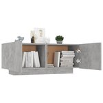 vidaXL Table de chevet Gris béton 100x35x40 cm Aggloméré