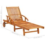 vidaXL Chaises longues 2 Pièces Bois d'acacia solide