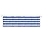 vidaXL Coussins de banc de jardin 2 Pièces rayures bleues/blanches