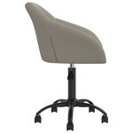 vidaXL Chaises pivotantes à manger lot de 6 gris clair velours