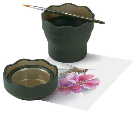 Gobelet peinture CLIC & GO Vert FABER-CASTELL