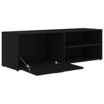 vidaXL Meuble TV Noir 120x34x37 cm Aggloméré