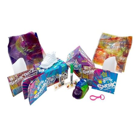 SPLASH TOYS - Sneak'Artz Shoebox Série 2 - Lot de 2 Boîtes Violette et Bleue