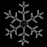 vidaXL Flocons de neige de Noël avec LED 3 Pièces Blanc chaud 59x59 cm
