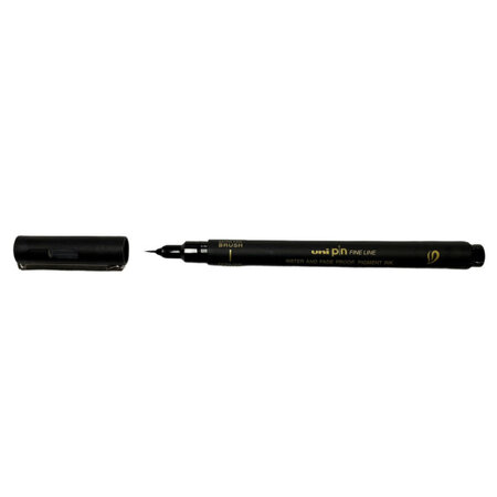 Feutre uni pin pointe extra fine pinceau brush noir efbr50 uni ball