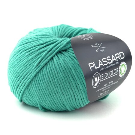 Fil d'été à tricoter BioColor 21 turquoise 100 coton bio