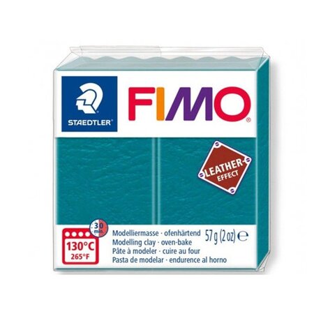 Pâte Fimo Cuir 57 g Leather Effect Turquoise 8010.369