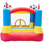Château gonflable 2 25m : aire de jeux rebondissante - souffleur et sac de rangement inclus - football aréna castle