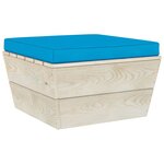 vidaXL Salon de jardin palette 6 Pièces avec coussins Épicéa imprégné
