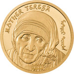 Pièce de monnaie en Or 1000 Togrog g 0.5 Millésime 2022 Revolutionaries MOTHER TERESA