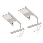 vidaXL Spots vers le bas pour miroir 2 Pièces 2 W Blanc chaud