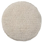 Pouf beige en coton 50 x 50 x 20 cm