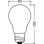 Osram ampoule led standard verre bleu déco 2 5w=15 e27 chaud
