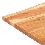 vidaXL Table de bistro au bord naturel 80x80x75cm Bois d'acacia massif