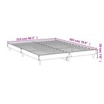 vidaXL Cadre de lit sonoma gris 150x200 cm bois d'ingénierie