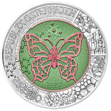 Pièce de monnaie 25 euro Autriche 2017 argent et niobium BU – Microcosme