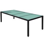 vidaXL Salon de jardin 11 Pièces avec coussins Résine tressée Noir