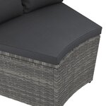 vidaXL Salon de jardin 6 Pièces avec coussins Résine tressée Gris