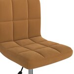 vidaXL Chaises pivotantes à manger lot de 4 marron velours
