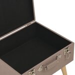vidaXL Tabouret de rangement 40 cm Marron Tissu