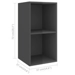 vidaXL Ensemble de meuble TV 3 Pièces Gris brillant Aggloméré