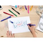 BIC Gel-ocity Illusion Recharges Stylo Gel Effaçable Pointe Moyenne (0,7 mm) - Noir, Boîte de 12